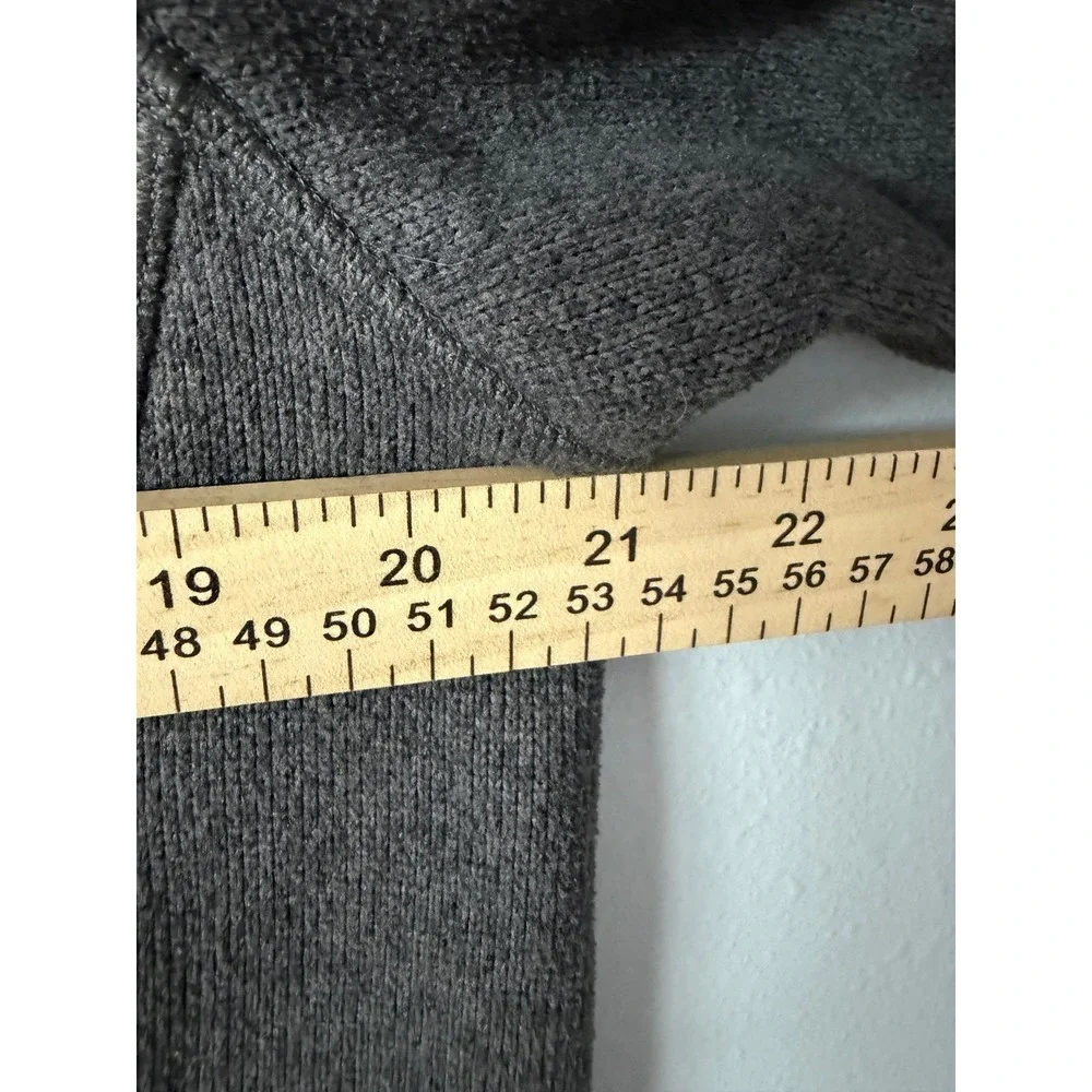 The North Face Gordon Lyons Quarter Zip Fleece Pullover Gray Mens Large